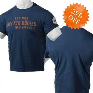 Better Bodies Graphic Logo Tee - Navy - Urban Gym Wear