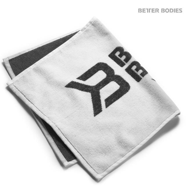 Better Bodies Gym Towel - White-Grey - Urban Gym Wear