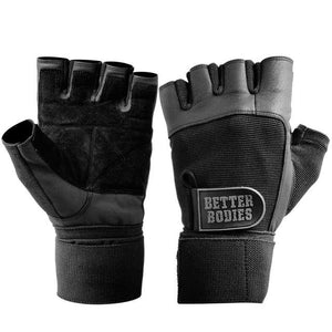 Better Bodies Gym Wrist Wrap Gloves - Black - Urban Gym Wear