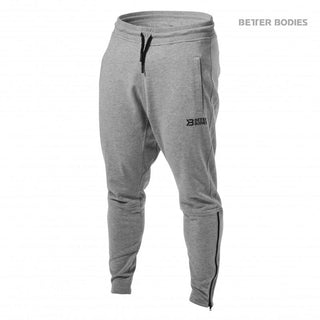 Better Bodies Harlem Zip Pants - Greymelange - Urban Gym Wear