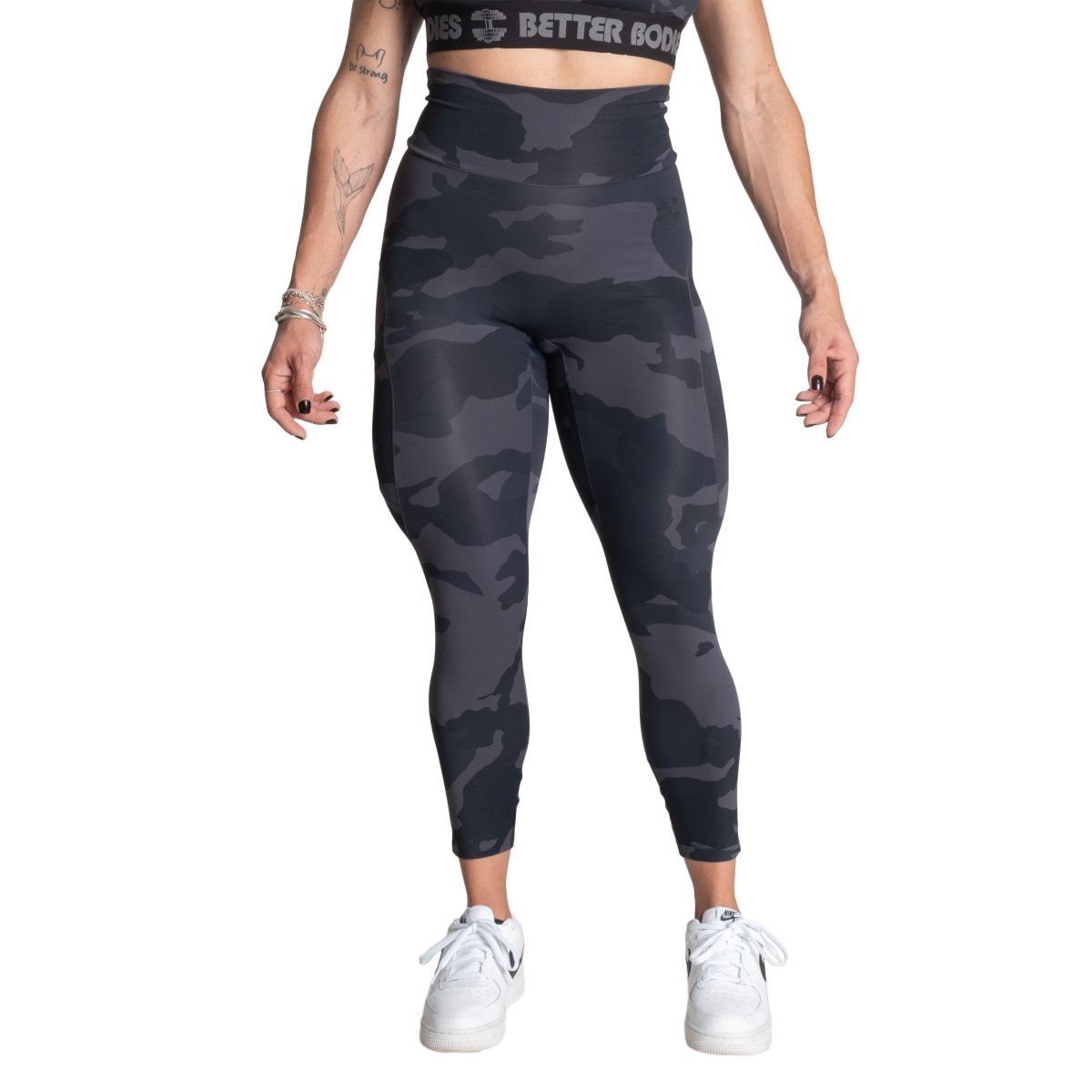 Better Bodies High Waist Leggings - Dark Camo – Urban Gym Wear