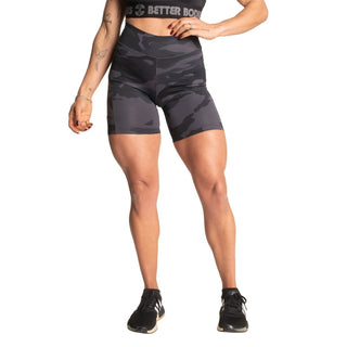 Better Bodies High Waist Shorts - Dark Camo - Urban Gym Wear