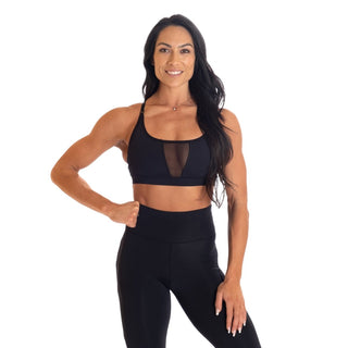 Better Bodies Highbridge Mesh Bra - Black - Urban Gym Wear