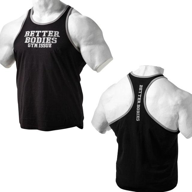 Better Bodies Jersey Gym Tank - Black - Urban Gym Wear