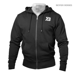 Better Bodies Jersey Hoodie - Black - Urban Gym Wear