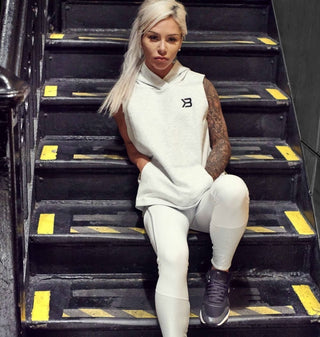 Better Bodies Kensington S-L Hood - White - Urban Gym Wear