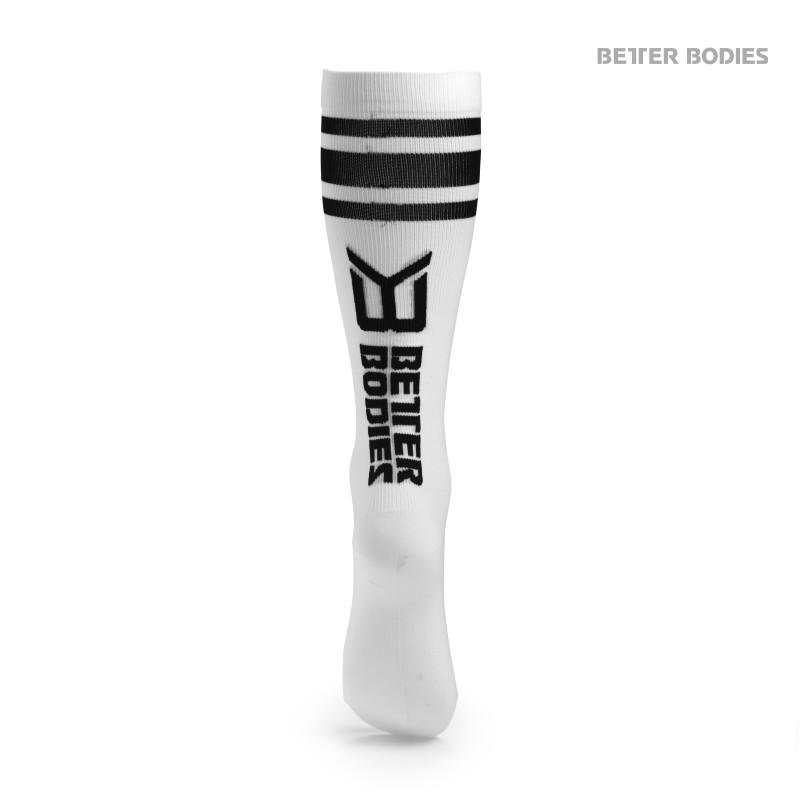 Better Bodies Knee Socks - White - Urban Gym Wear