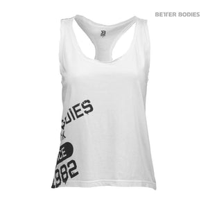 Better Bodies Leisure Raw T-Back - White - Urban Gym Wear