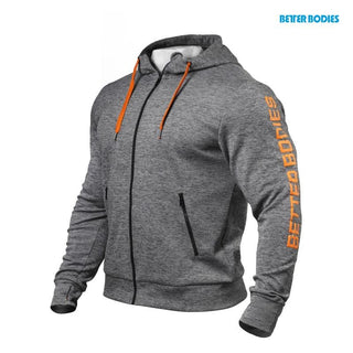 Better Bodies Men's Athletic Hood - Antracite Melange - Urban Gym Wear