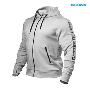 Better Bodies Men's Athletic Hood - Grey Melange - Urban Gym Wear