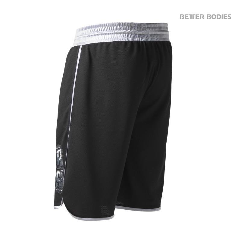 Better Bodies Mesh Gym Shorts - Black-Grey - Urban Gym Wear