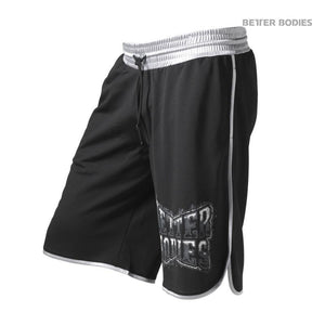 Better Bodies Mesh Gym Shorts - Black-Grey - Urban Gym Wear