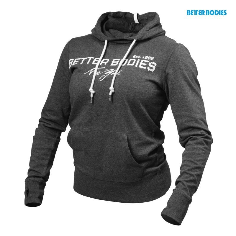 Better Bodies N.Y Hood Sweater - Antracite Melange - Urban Gym Wear