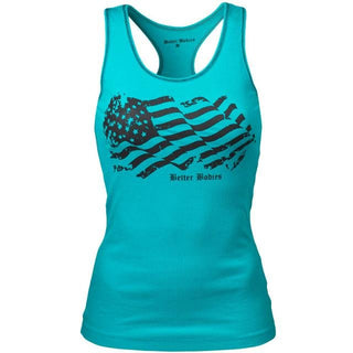 Better Bodies N.Y Rib T-Back - Aqua Blue - Urban Gym Wear