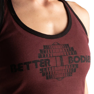 Better Bodies Old School Rib T-Back - Maroon - Urban Gym Wear