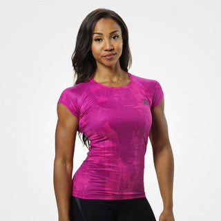 Better Bodies Performance Cut Tee - Pink Print - Urban Gym Wear