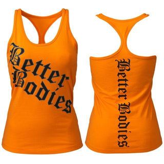 Better Bodies Printed T-Back - Bright Orange - Urban Gym Wear