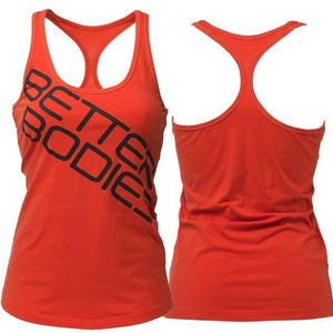 Better Bodies Printed T-Back - Tomato Red - Urban Gym Wear