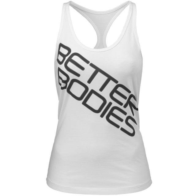 Better Bodies Printed T-Back - White - Urban Gym Wear