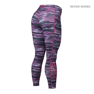 Better Bodies Printed Tights - Black-Pink - Urban Gym Wear