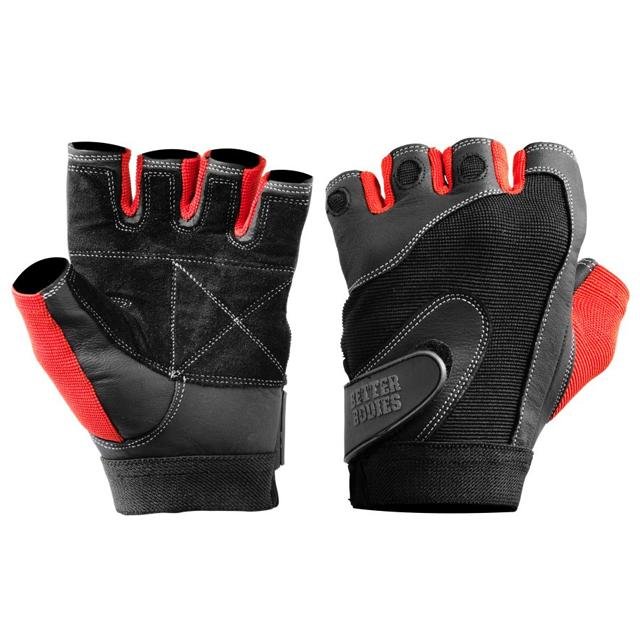 Better Bodies Pro Lifting Gloves - Black-red - Urban Gym Wear