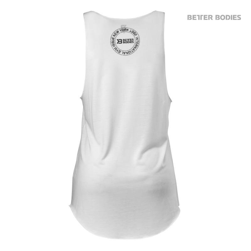 Better Bodies Raw Cut Tank Top - White - Urban Gym Wear