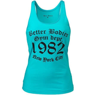 Better Bodies Raw Jersey Tank - Aqua Blue - Urban Gym Wear