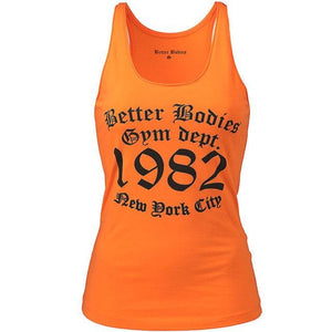 Better Bodies Raw Jersey Tank - Bright Orange - Urban Gym Wear