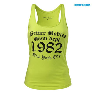 Better Bodies Raw Jersey Tank - Lime - Urban Gym Wear