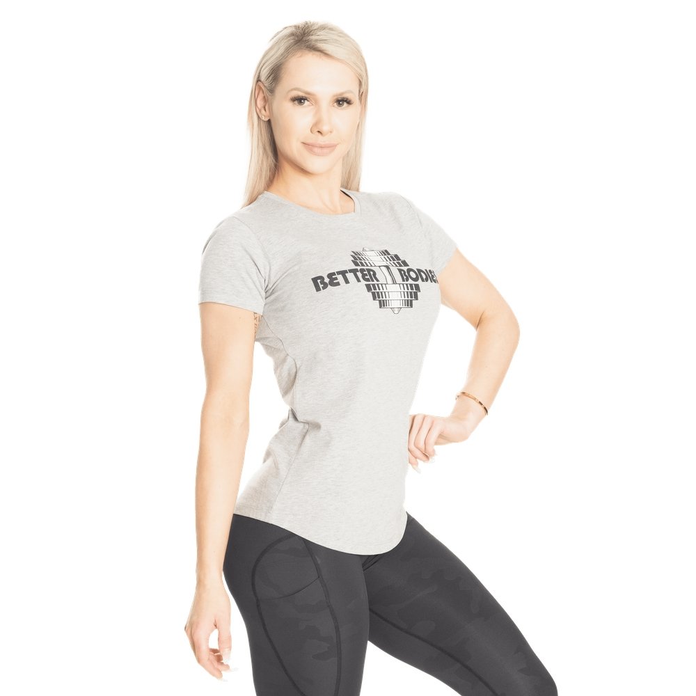 Better Bodies Regular Tee - Light Grey - Urban Gym Wear