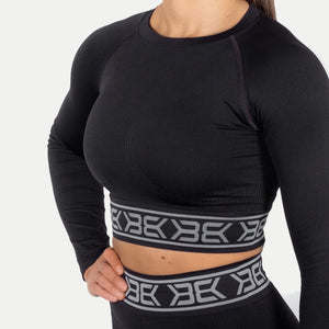 Better Bodies Rib Seamless LS - Black - Urban Gym Wear