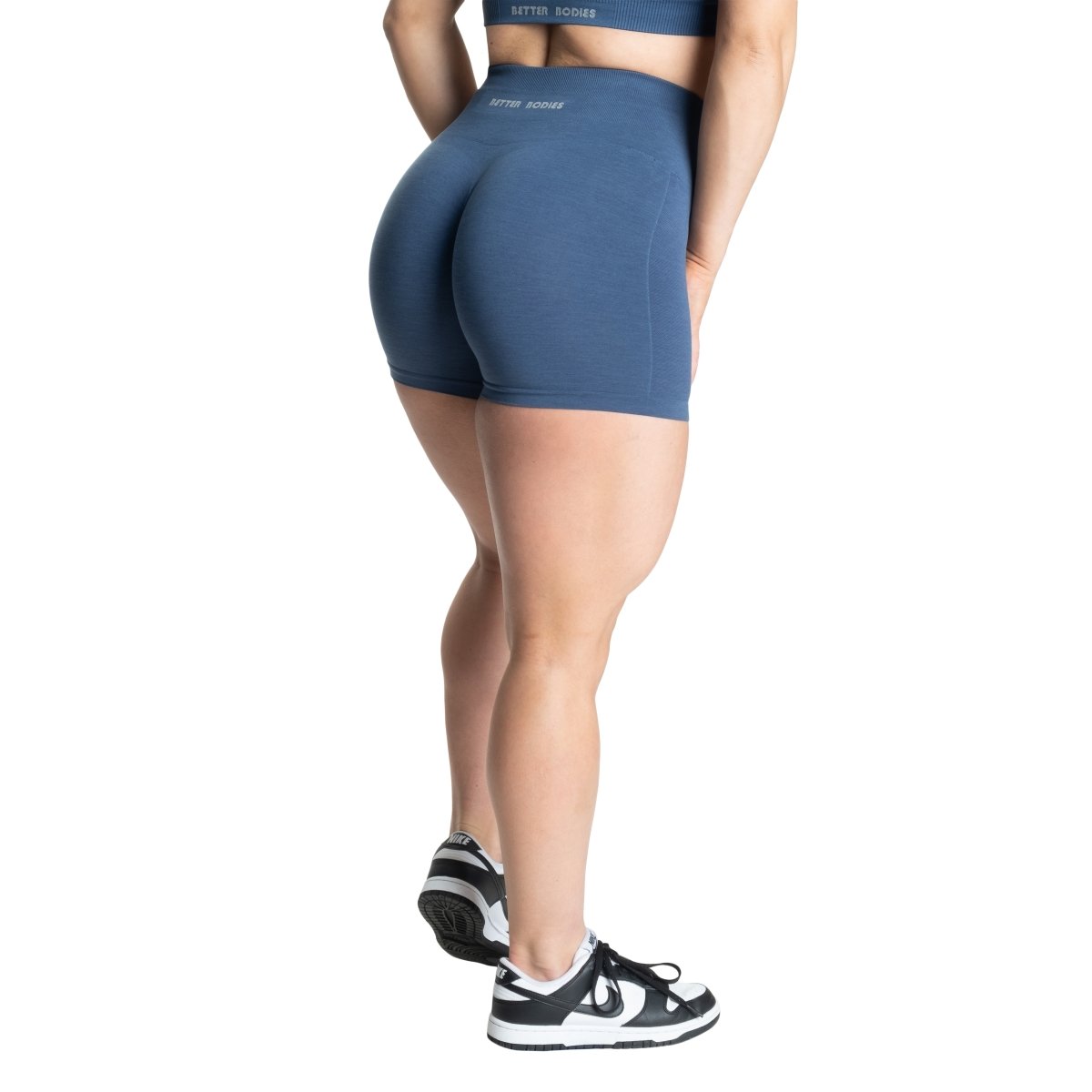Better Bodies Seamless Scrunch Shorts - Sky Blue - Urban Gym Wear