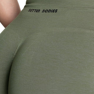 Better Bodies Seamless Scrunch Shorts - Washed Green - Urban Gym Wear