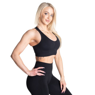 Better Bodies Seamless Scrunch Sports Bra - Black - Urban Gym Wear