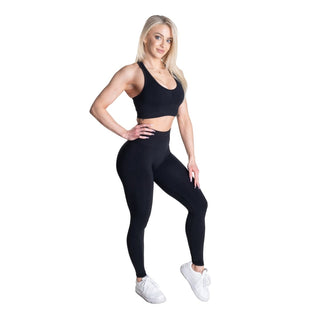 Better Bodies Seamless Scrunch Sports Bra - Black - Urban Gym Wear