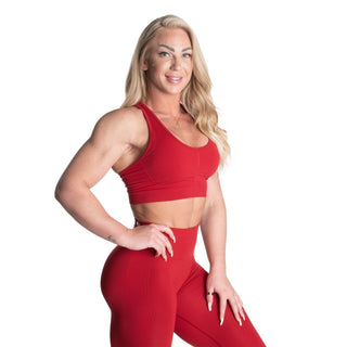 Better Bodies Seamless Scrunch Sports Bra - Chilli Red - Urban Gym Wear