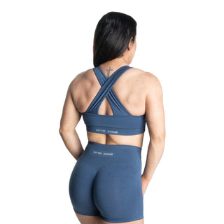 Better Bodies Seamless Scrunch Sports Bra - Sky Blue - Urban Gym Wear