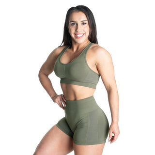 Better Bodies Seamless Scrunch Sports Bra - Washed Green - Urban Gym Wear