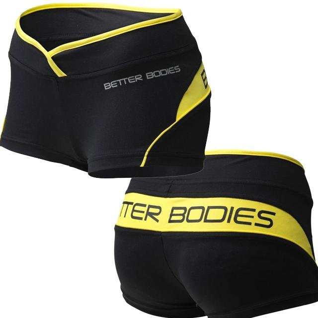 Better Bodies Shaped Hotpant - Cyber Yellow - Urban Gym Wear