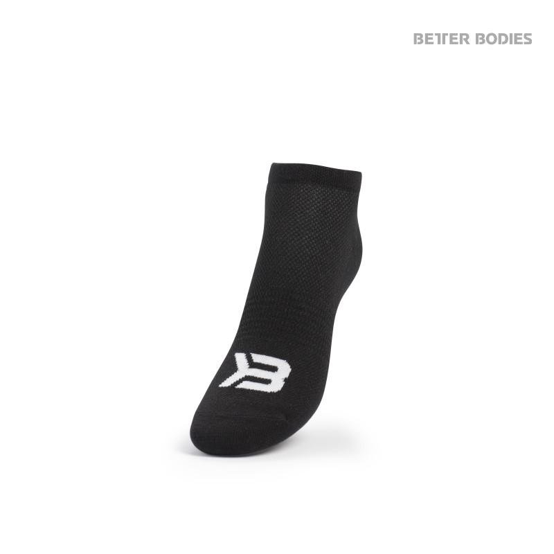 Better Bodies Short Socks 2 Pack - Black-White - Urban Gym Wear