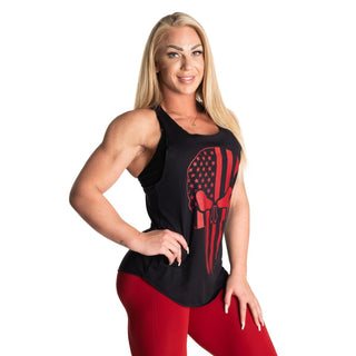 Better Bodies Skull bowery Tank - Black/Red - Urban Gym Wear