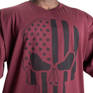 Better Bodies Skull Union Iron Tee - Maroon - Urban Gym Wear