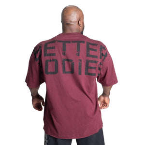 Better Bodies Skull Union Iron Tee - Maroon - Urban Gym Wear