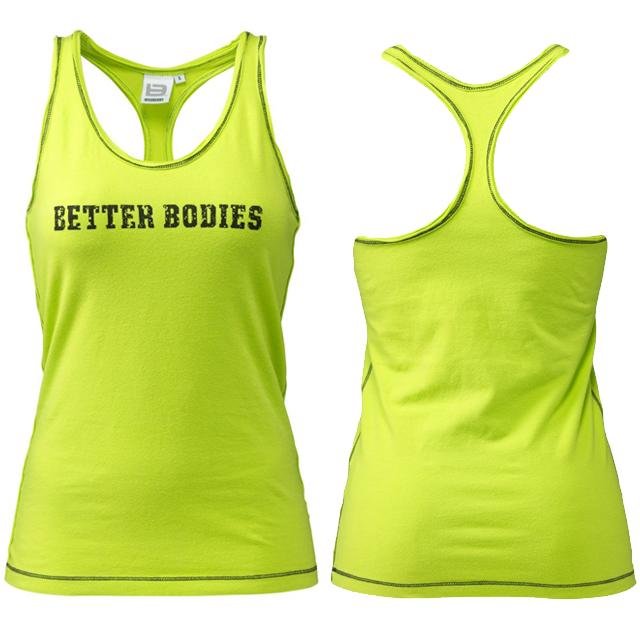 Better Bodies Soft Box T-Back - Lime - Urban Gym Wear