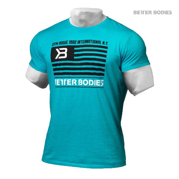 Better Bodies Street Tee - Aqua blue - Urban Gym Wear