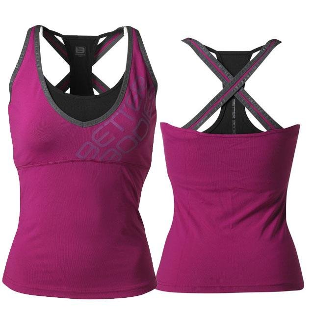 Better Bodies Support 2-Layer Top - Sangria - Urban Gym Wear
