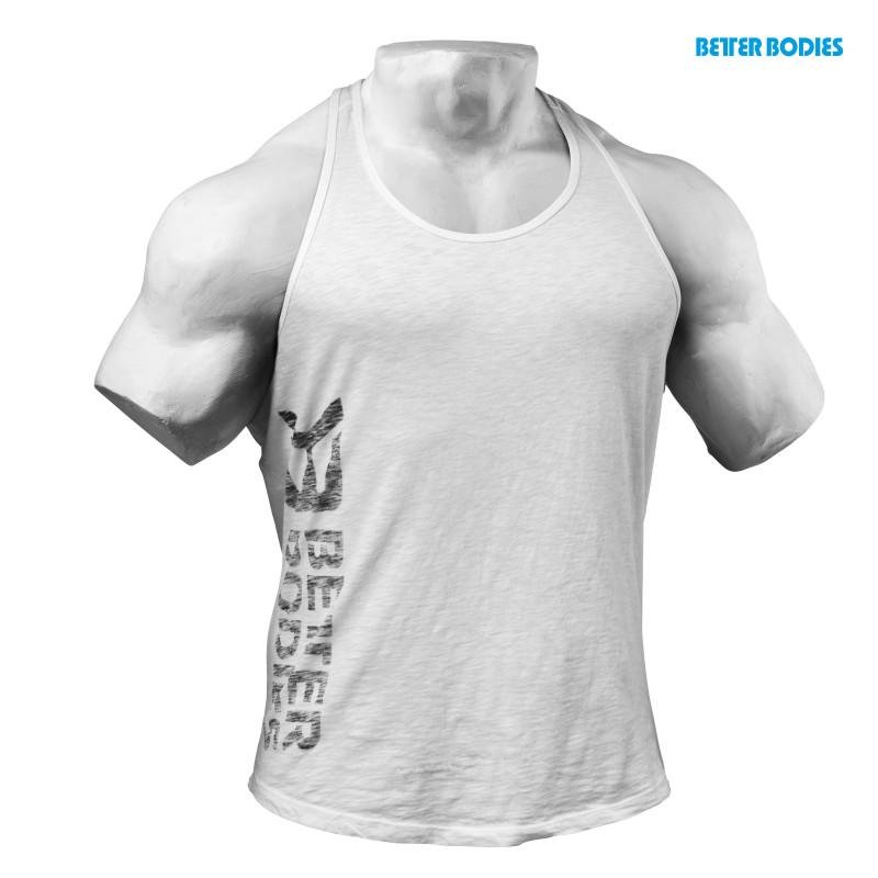 Better Bodies Symbol Printed T-Back - White - Urban Gym Wear