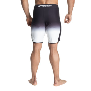 Better Bodies Tapered Board Shorts - Black/White - Urban Gym Wear