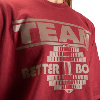 Better Bodies Team Onesize Tee - Sangria Red - Urban Gym Wear