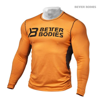 Better Bodies Tight Function Long Sleeve - Orange-Grey - Urban Gym Wear